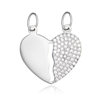 Pandantiv Splitted Heart din argint 925 2.6g