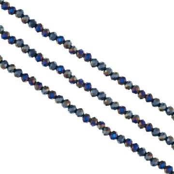Sirag cristale rondele fatetate 4mm - Cameleon Dark Blue