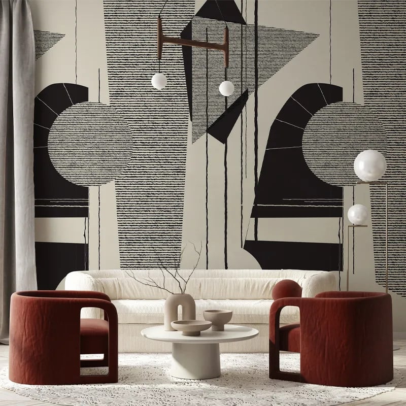 Modele geometrice de tapet: Adaugă un stil contemporan casei tale