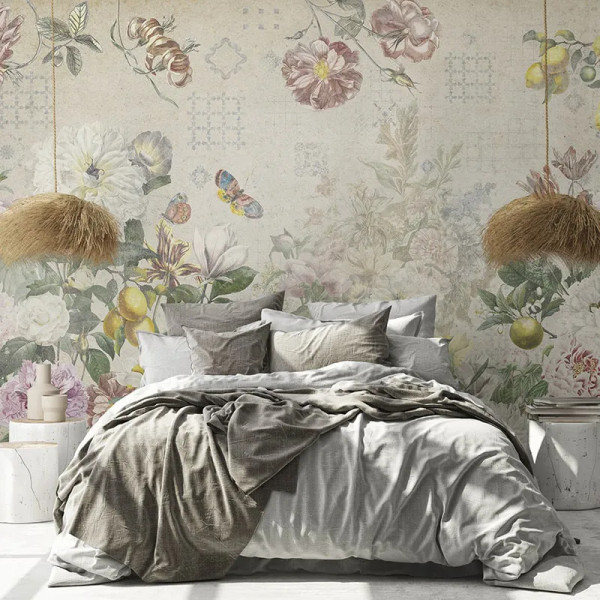 Flutter Of Wings Cream Wallpaper - Img 3