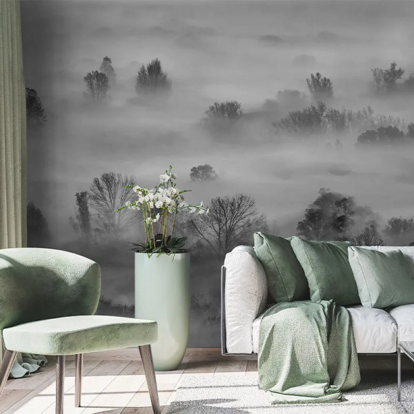 Foggy Landscape Grey Тапет - Img 3