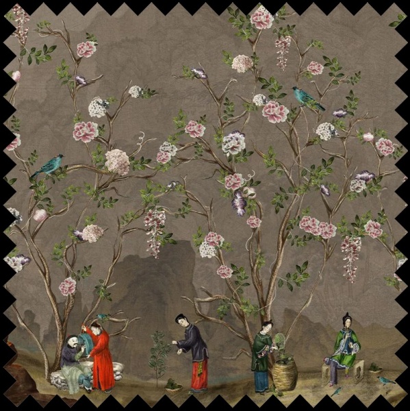 Material Textil Scenes from life (brown) - Img 2