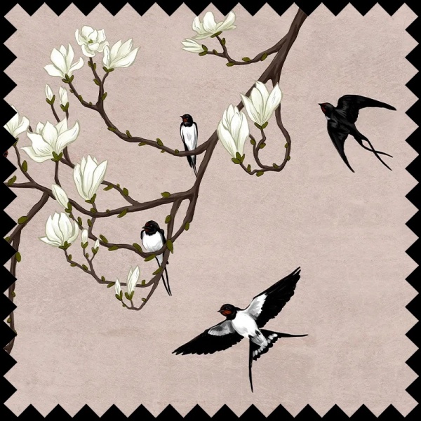 Material Textil The Land of the Swallows black - Img 2