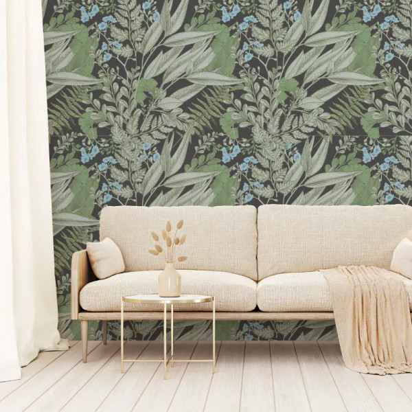 Papier peint Floral Noble Green Flowers – VLAdiLA - Img 3