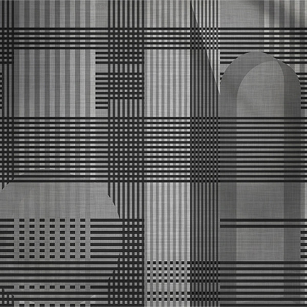 Papier peint Minimaliste Géométrique Taffy Grey Tartan – VLAdiLA - Img 2