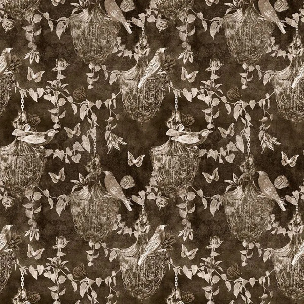 Papier peint Montagne Floral Majestic Memoir Dark Brown – VLAdiLA - Img 2