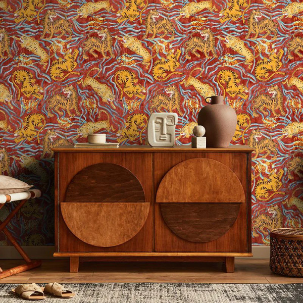 Papier peint Nature Oriental Waghoba Scarlet – VLAdiLA - Img 3