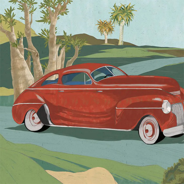 Papier peint Nature Vintage Retro cars (red) – VLAdiLA - Img 3