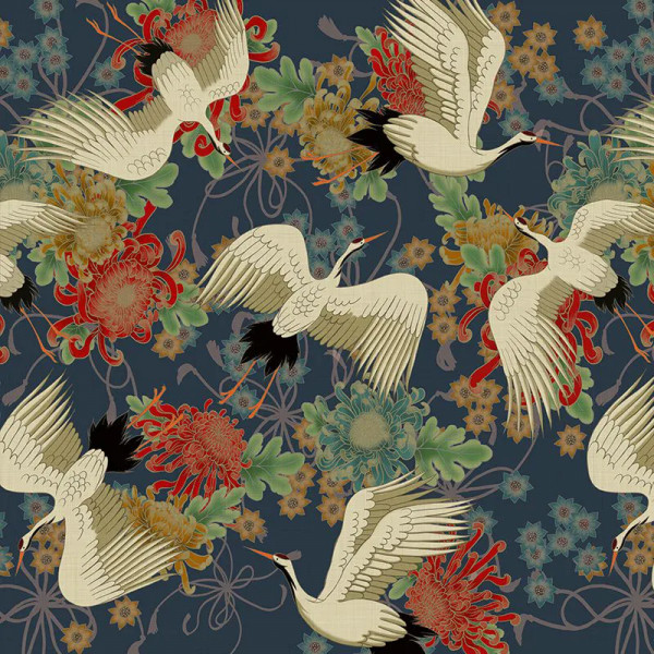 Papier peint Noble Nature Uchikake (blue) – VLAdiLA - Img 2