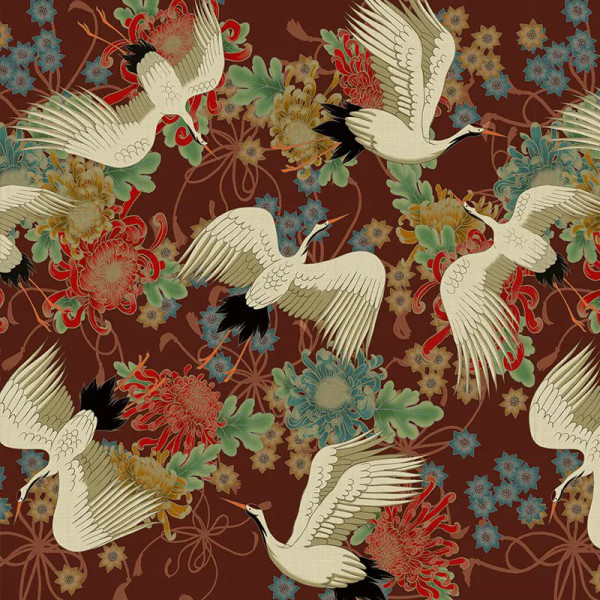 Papier peint Noble Nature Uchikake (red) – VLAdiLA - Img 2