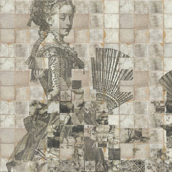 Tapet Shattered Dames cream - Img 3