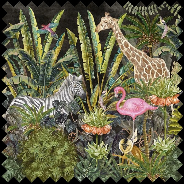 Tissu Jungleful (dark) - Img 2