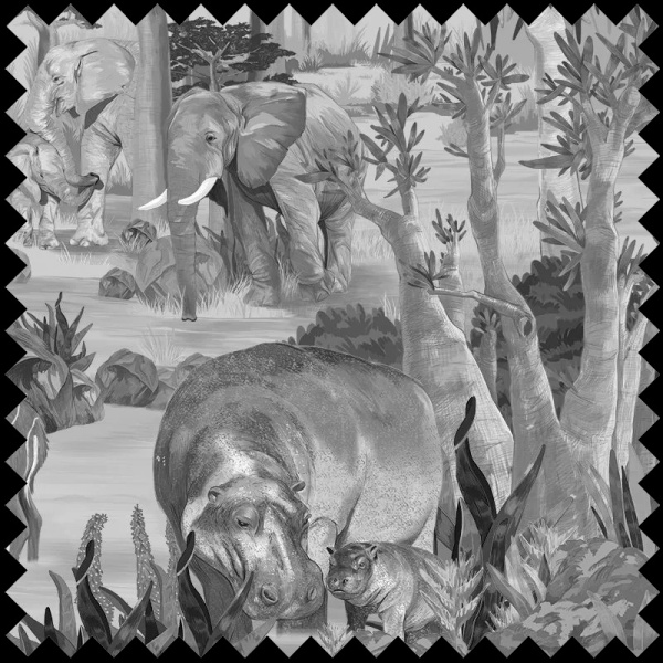 Wonderful Wilds Gray Fabric - Img 2