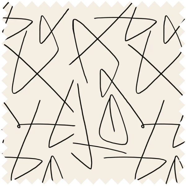 Doodle (italics) Текстилен материал - Img 1