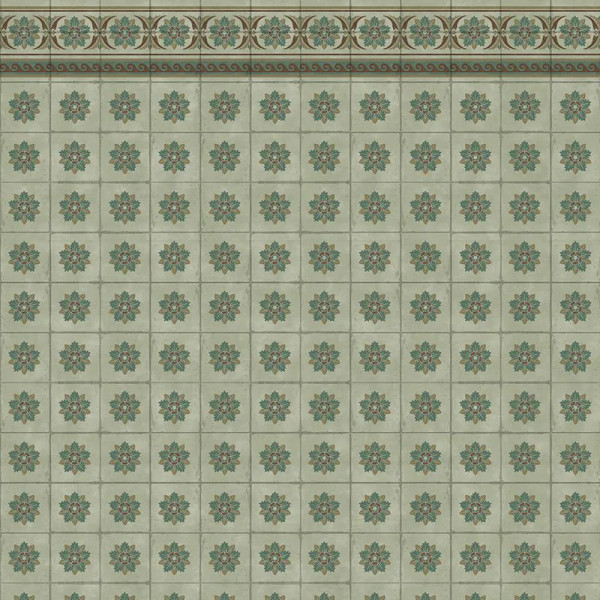 Green Tiles Тапет - Img 2