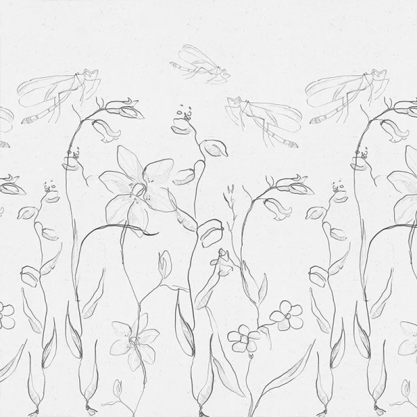 Intaglio Field White Paper Тапет - Img 2