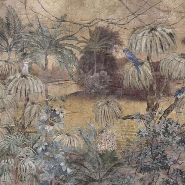 Papier peint Abstrait Jungle Shabby Flora – VLAdiLA - Img 2