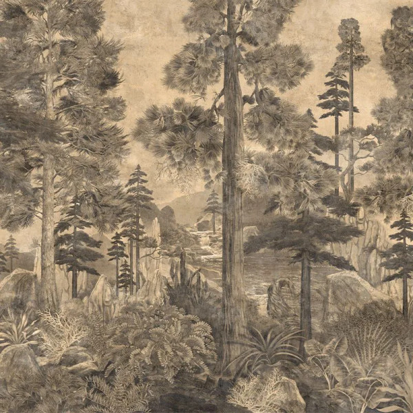 Papier peint Floral Noble Taiga (Sepia) – VLAdiLA - Img 2