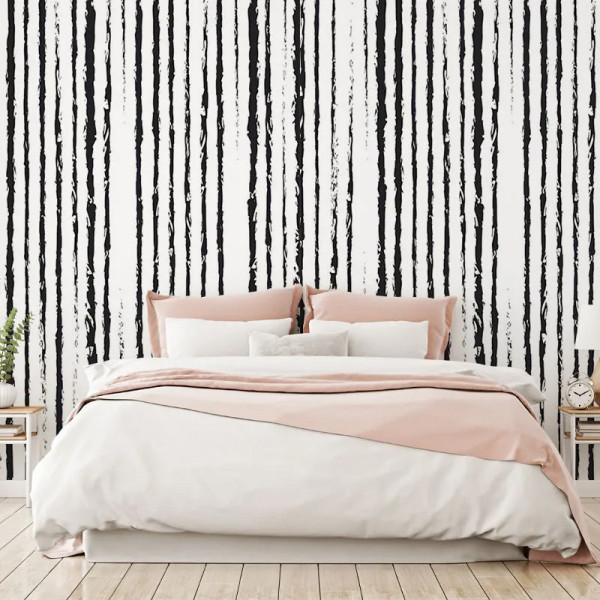 Papier peint Minimaliste Nature Vintage Stripes – VLAdiLA - Img 1