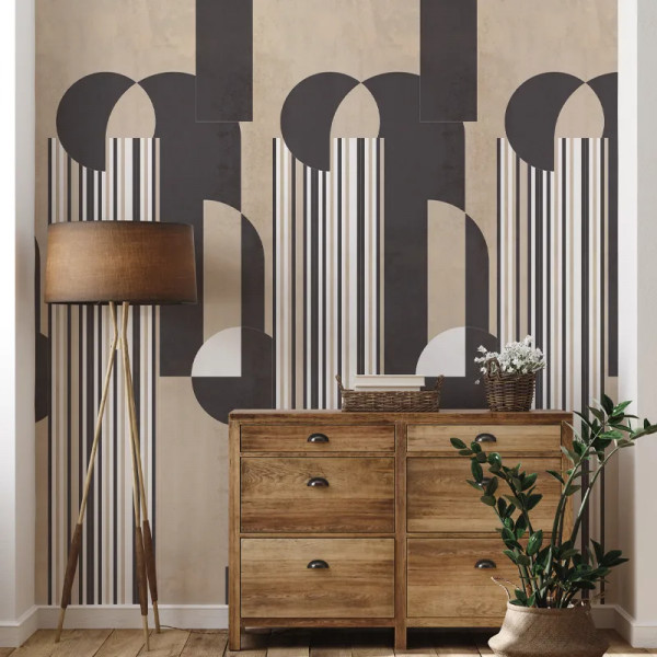Papier peint Moderne Art Déco The daily express Brown – VLAdiLA - Img 3