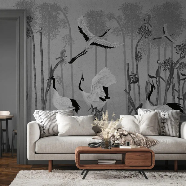 Red Crown Sanctuary in Monochrome Тапет