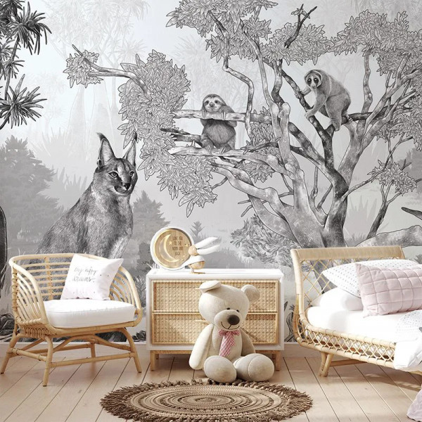 Sleepy Meadow Gray Тапет
