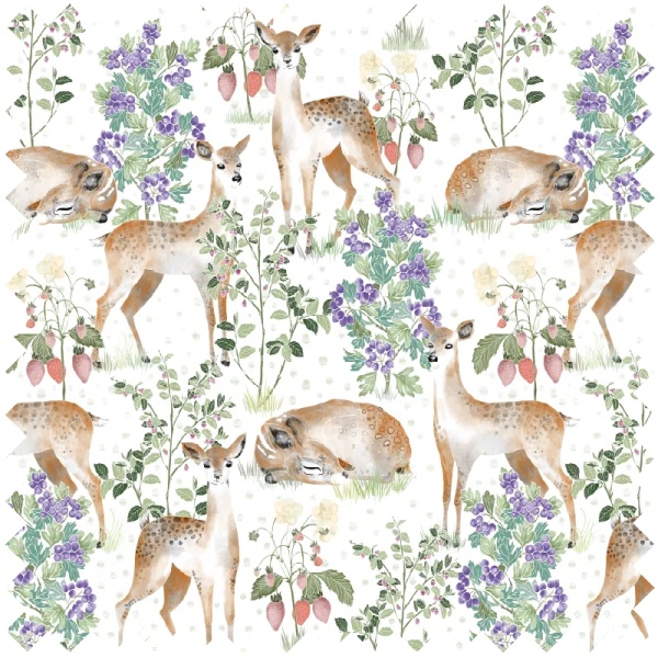 Anca's Fawn In White Текстилен материал