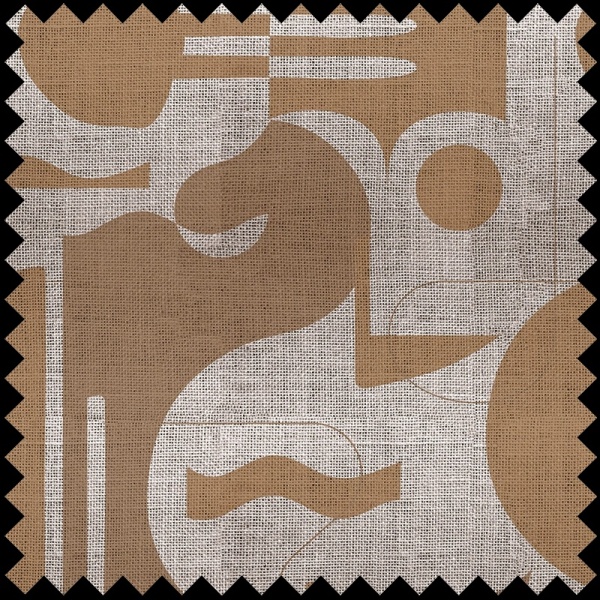Contours in Bold (cream) Fabric - Img 2