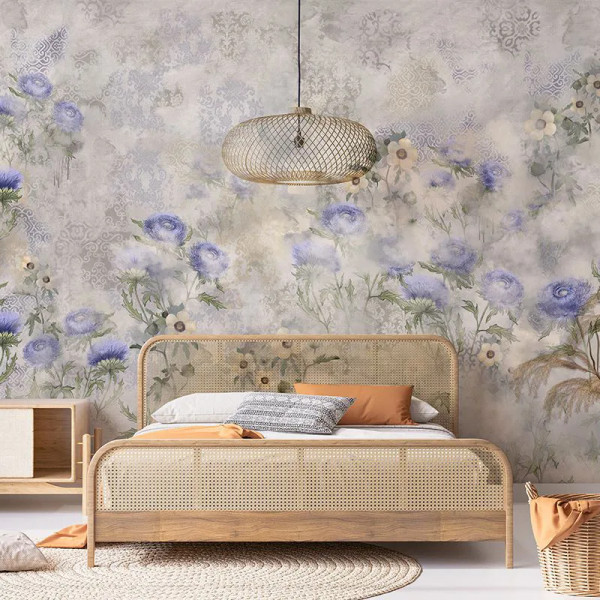 Indigo Carline Bouquet Field Тапет