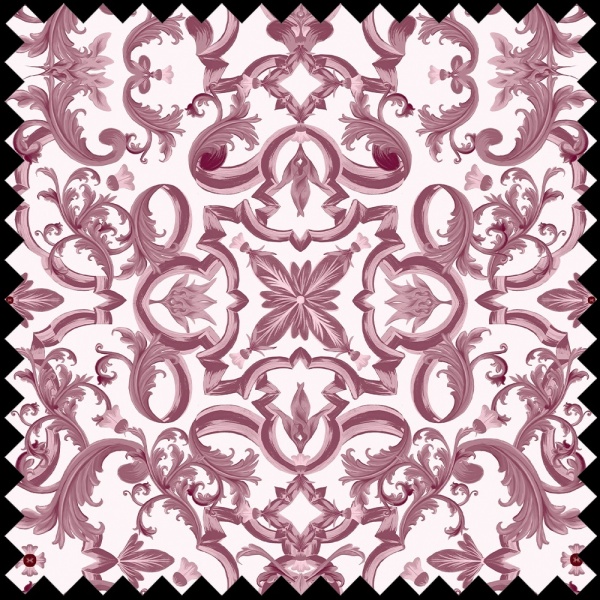 Ornate Azul Rose Fabric - Img 2