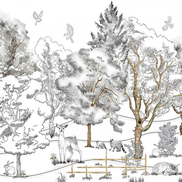 Papier peint Animaux Enfant Adrian's Backyard – VLAdiLA - Img 2