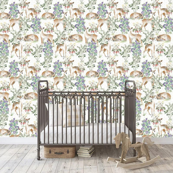 Papier peint Animaux Enfant Anca's Fawn In White – VLAdiLA - Img 3