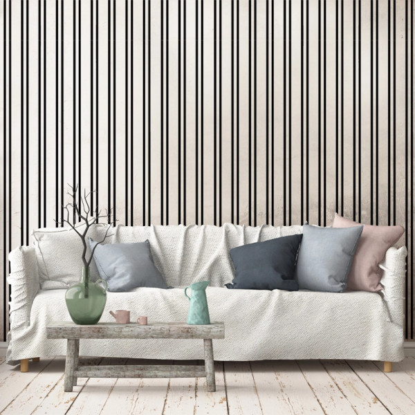 Papier peint Minimaliste Nature Black and White Stripes – VLAdiLA - Img 3