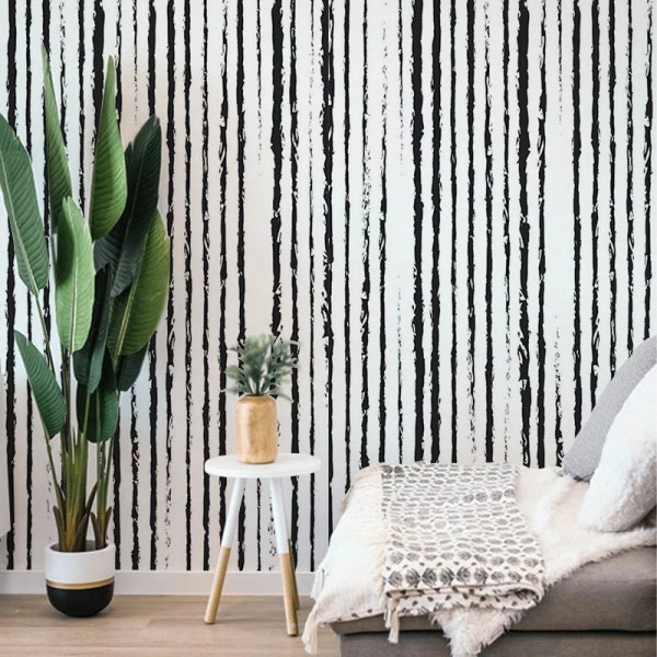 Papier peint Minimaliste Nature Vintage Stripes – VLAdiLA - Img 3