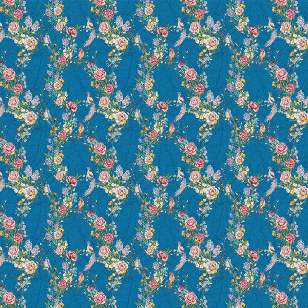 Papier peint Montagne Floral Joie de Vivre in Blue – VLAdiLA - Img 2