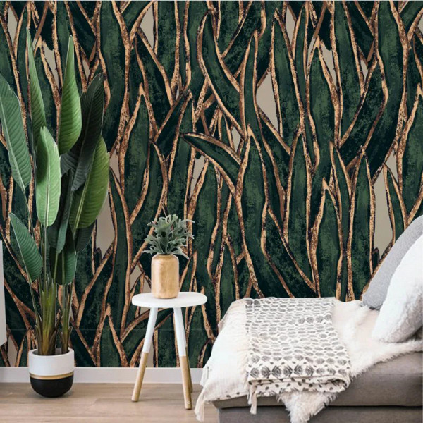 Papier peint Tropical Nature Green Flames – VLAdiLA - Img 3