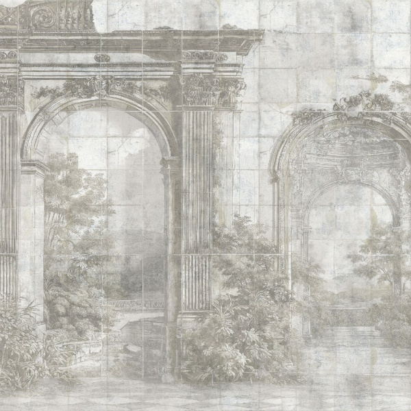 Tapet Echoed Arcades cream - Img 3