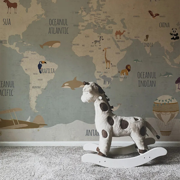 Vintage travel map Тапет