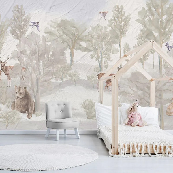 Обои Foggy forest faun in color - Img 3