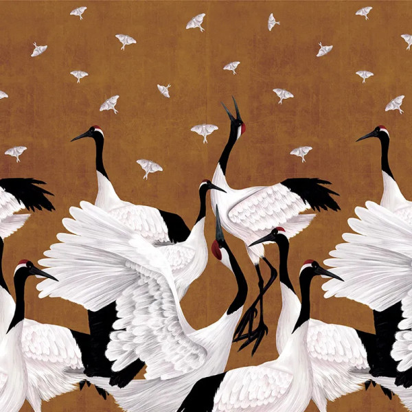 Обои Grus Japonesis in Ochre - Img 2