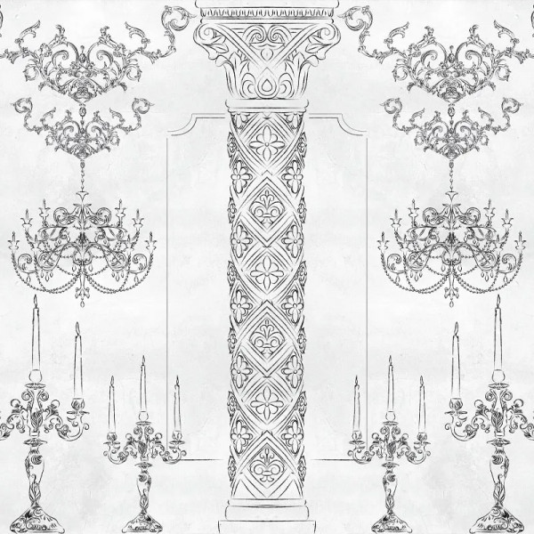 Papier peint Classique Noble Colonne De Lis – VLAdiLA - Img 2