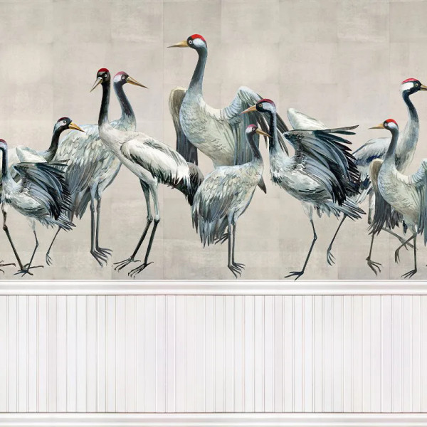 Papier peint Floral Noble Dance Of Cranes – VLAdiLA - Img 2