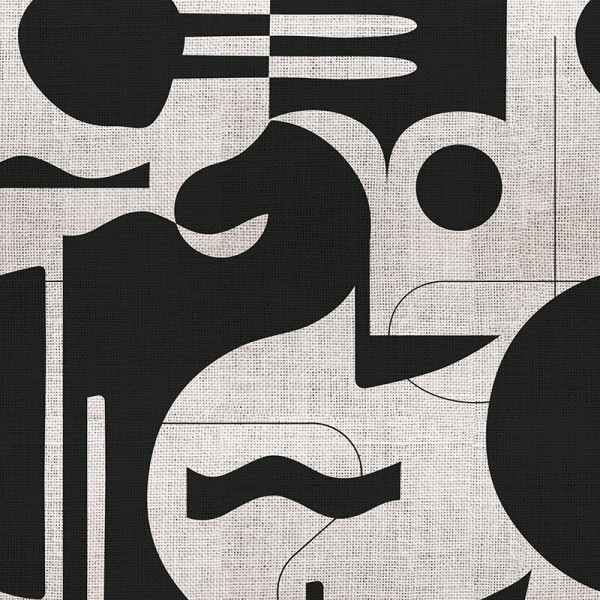 Papier peint Minimaliste Géométrique Contours in Bold (monochrome) – VLAdiLA - Img 3