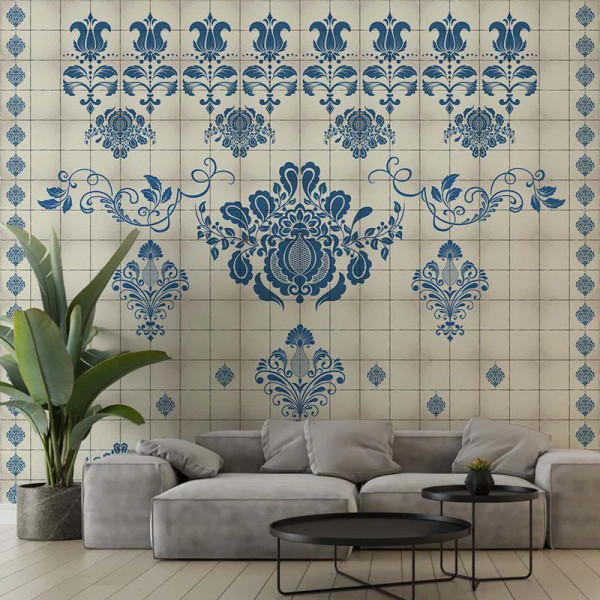 Papier peint Montagne Floral Blue style – VLAdiLA - Img 3