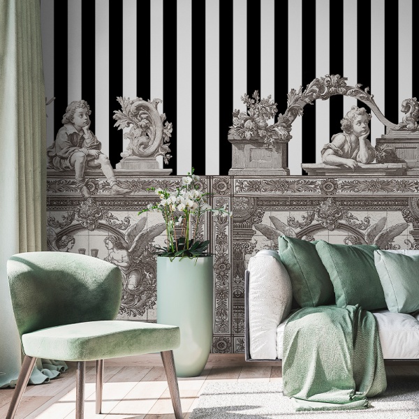 Papier peint panoramique Pierre Classique Opulent Friezes cream – VLAdiLA - Img 2
