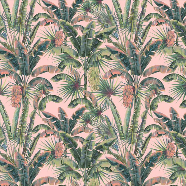 Papier peint Tropical Nature Blush Groove in Coral – VLAdiLA - Img 2