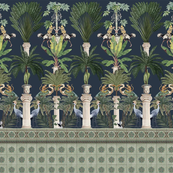 Papier peint Tropical Nature Tropical columns (dark) – VLAdiLA - Img 3