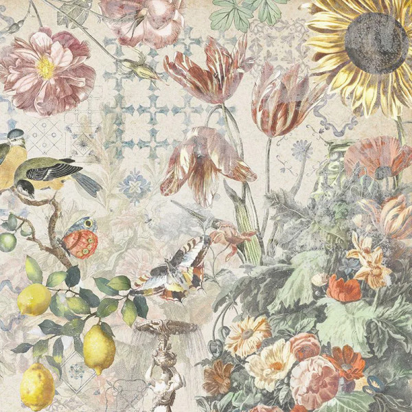 Обои Ceramic Flowers (Cream) - Img 2