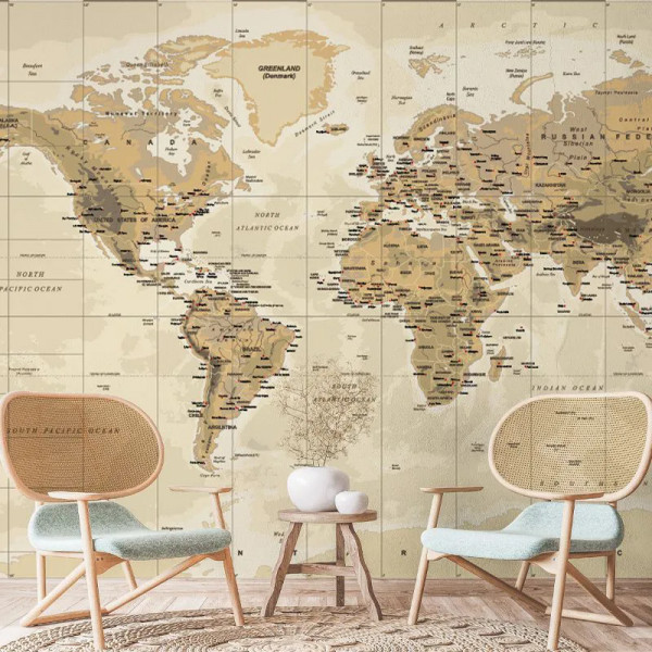 Classic Vintage Map Тапет - Img 3
