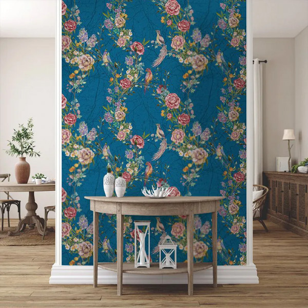 Joie de Vivre in Blue Тапет - Img 3